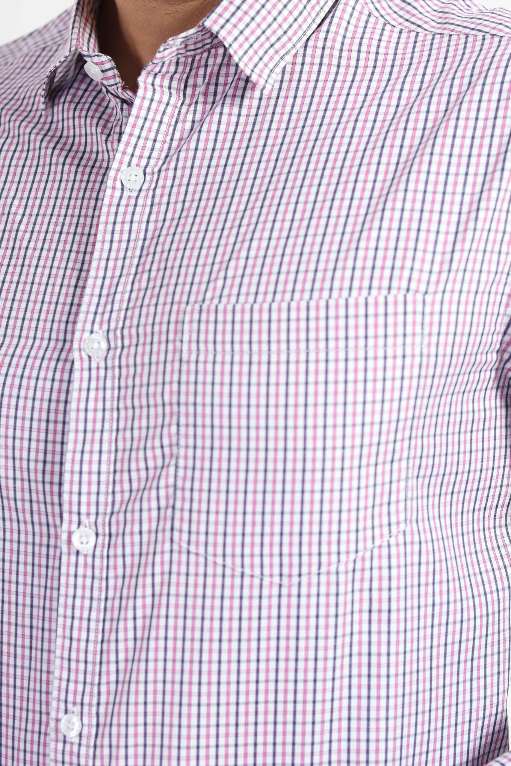 PINK STORY CHECKS SEMI FORMAL OFFICE WEAR